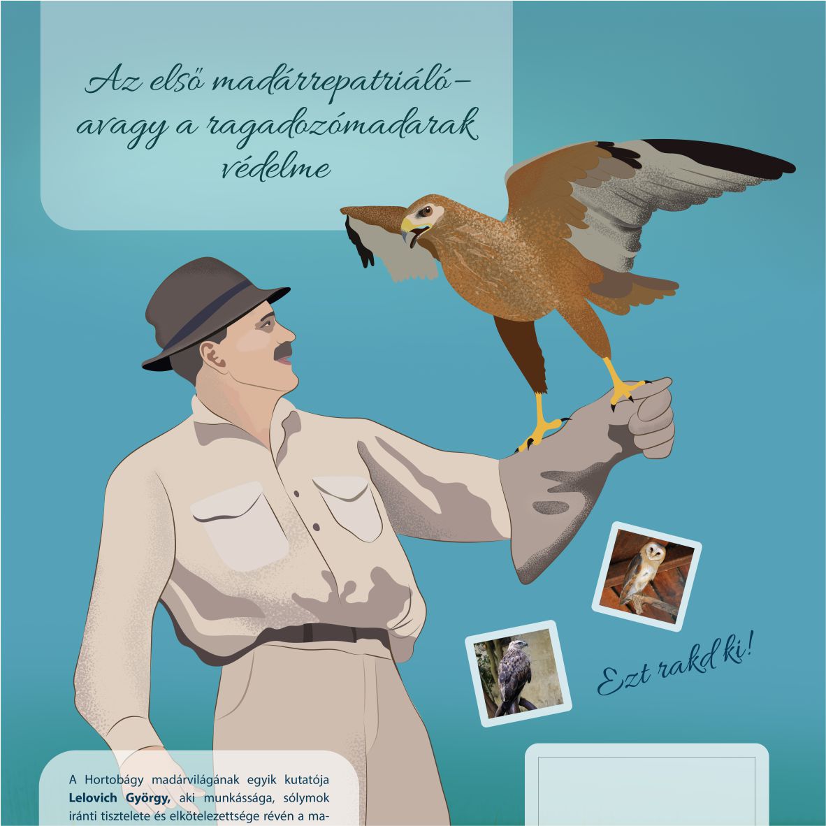 A Hortobágy madárvilágának kutatója - a kiállítás egy részlete