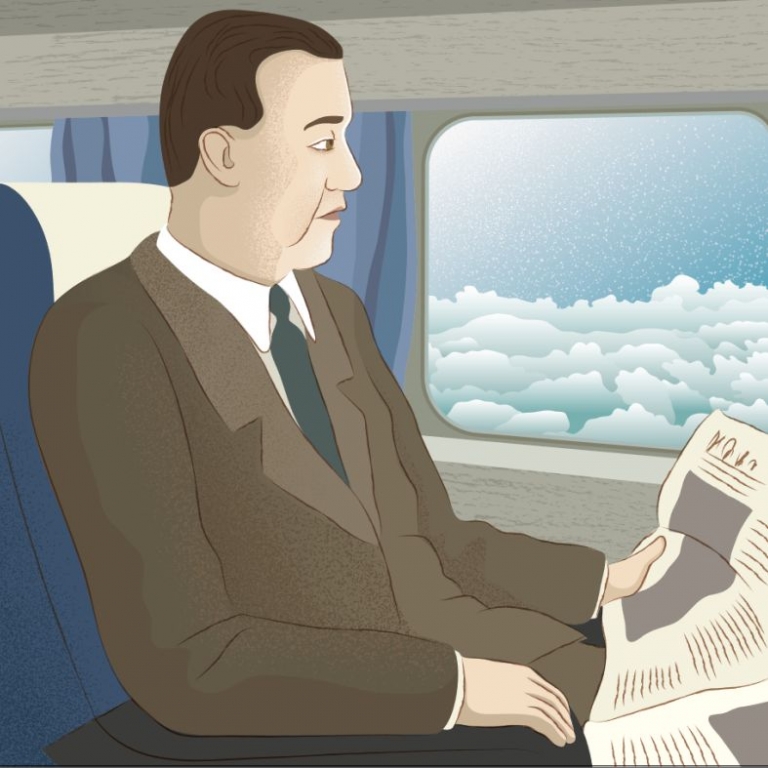 Sándor Márai travelling in the U.S. - Sándor Márai viaggiando in America